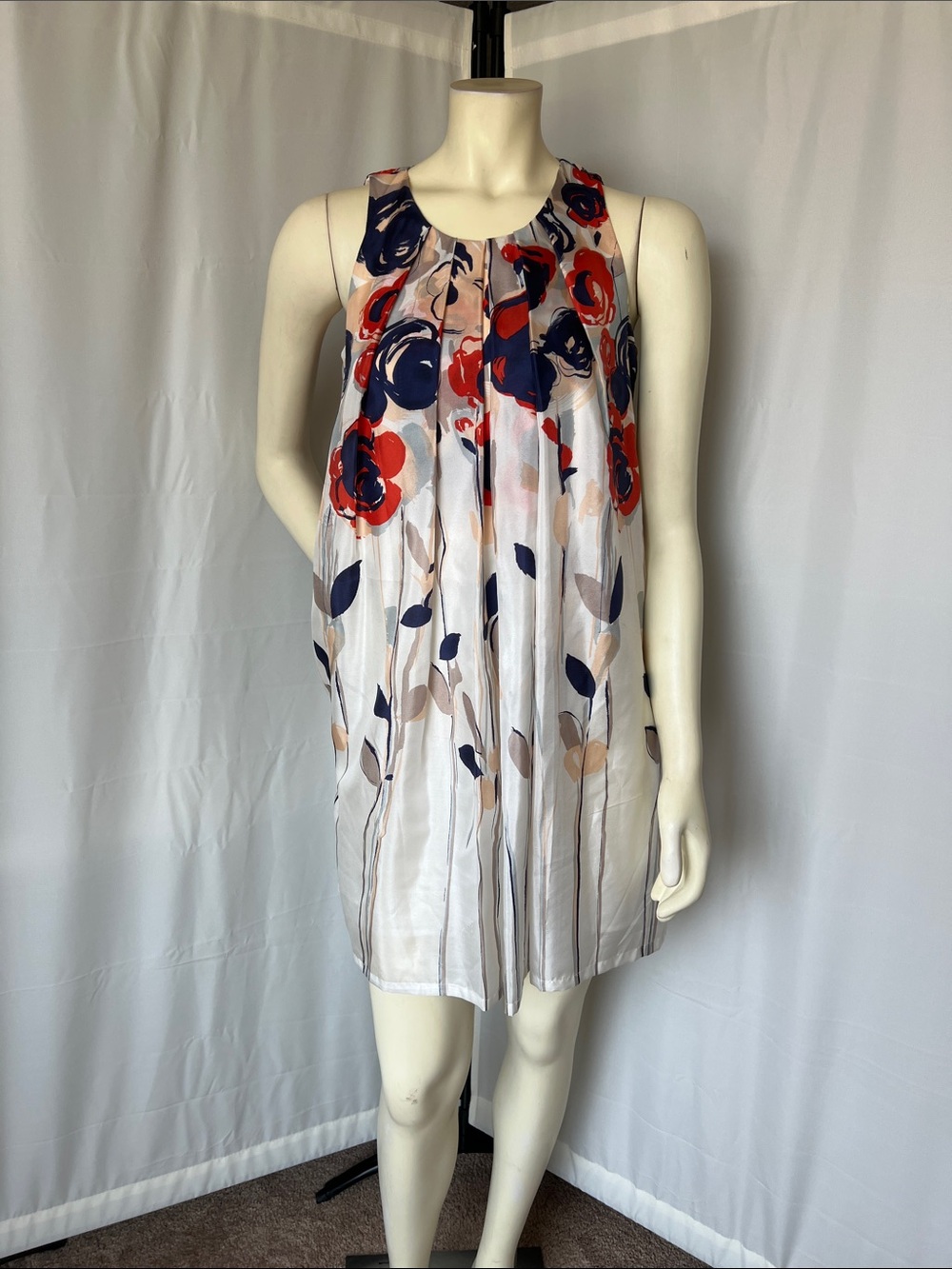 Anthropologie Isabella Sinclair Garden Party Floral Silk Dress